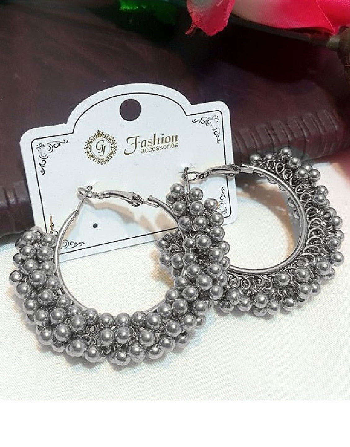 Elegant Traditional Fashion Earrings - Silver (TK15620)