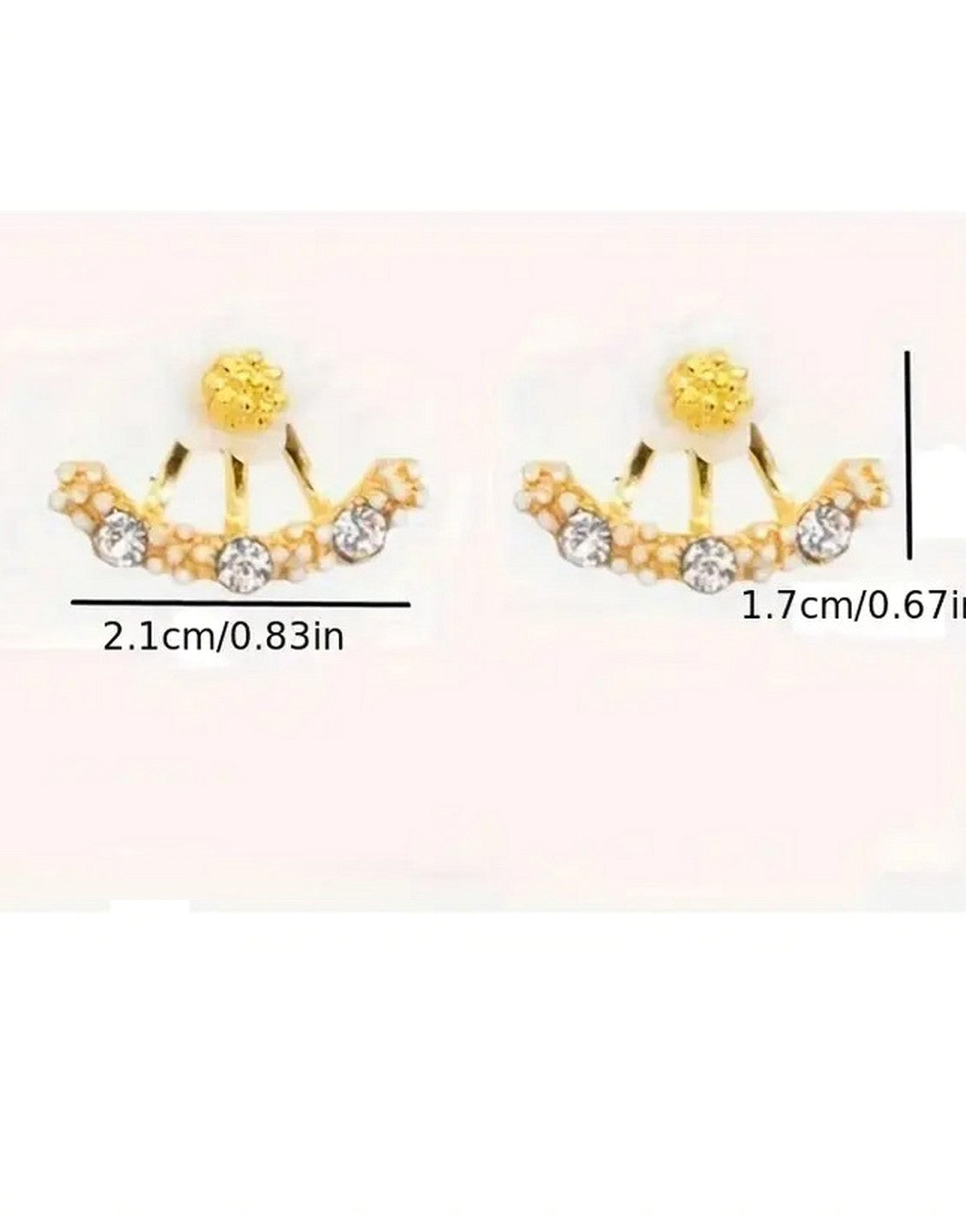 Charming Daisy Flower Shape Back Hanging Ear Studs (TK18080)