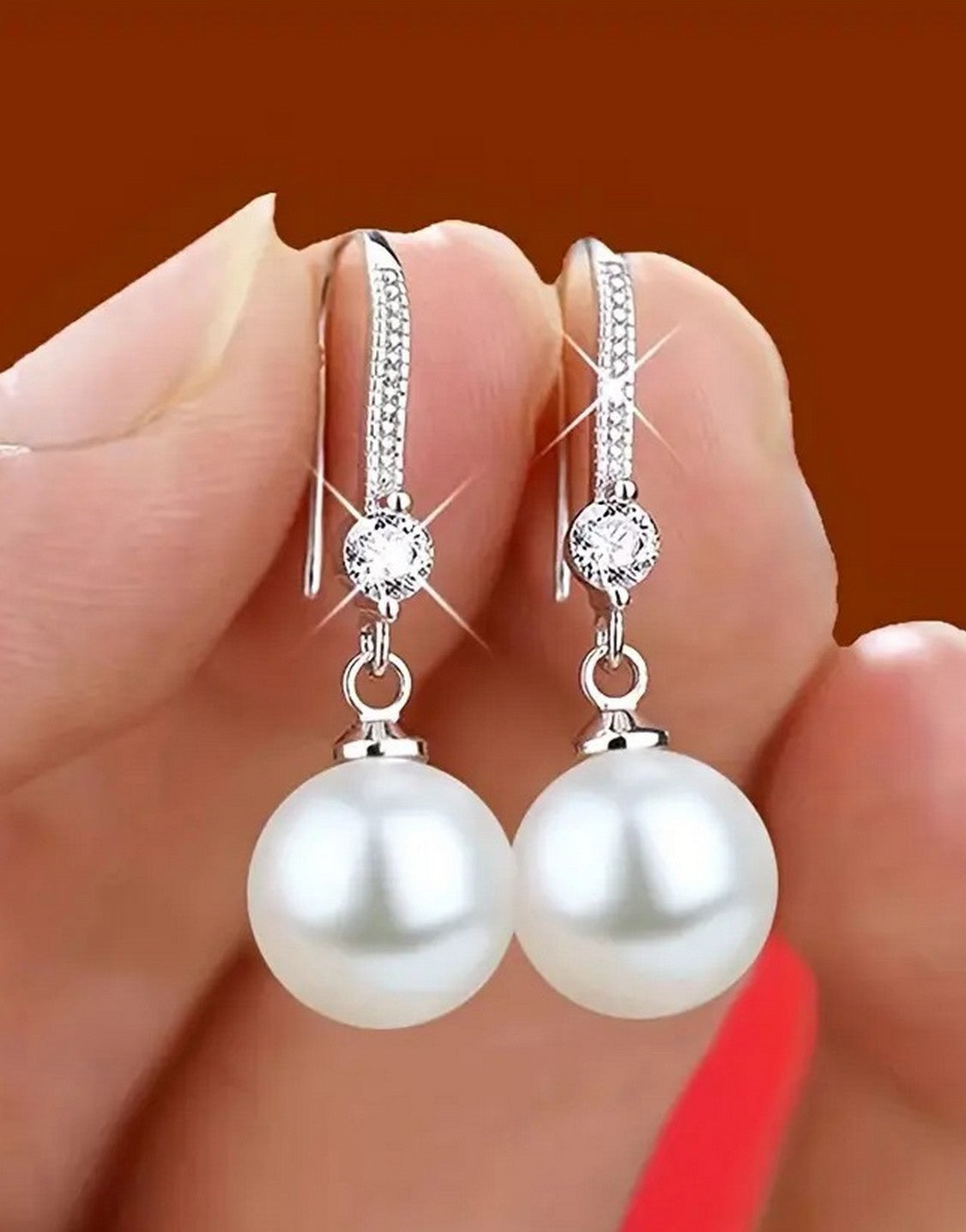 Adorable Teardrop Pearls Fashion Earrings for Girls (TK18082)