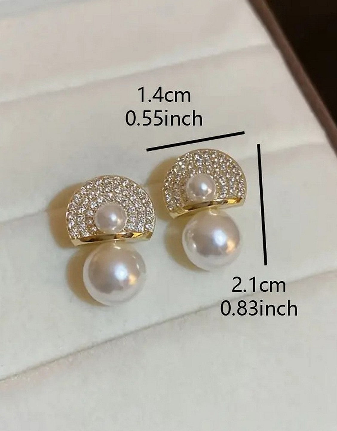 Imitation Pearl Geometric Design Zinc Alloy Earrings (TK18083)