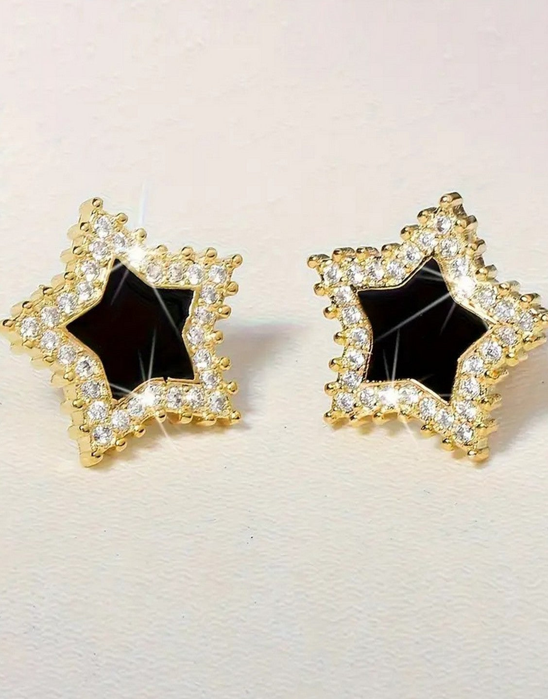 Star Shape Rhinestone Ear Studs Earrings (TK18089)