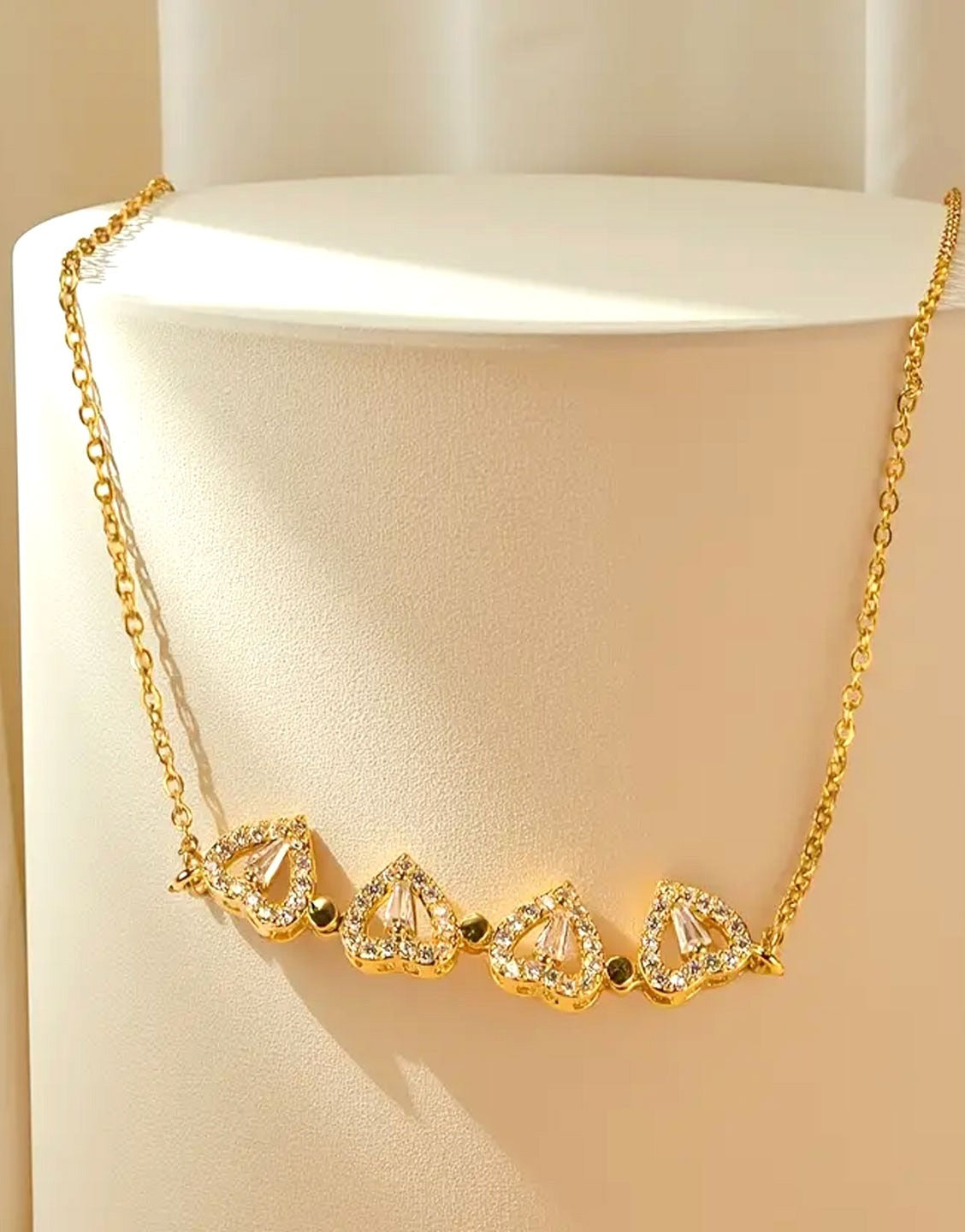 Delightful Double-Wearing Lucky Grass Design Golden Pendant Necklace - Perfect for Daily Wear & Gifting (TK18114)