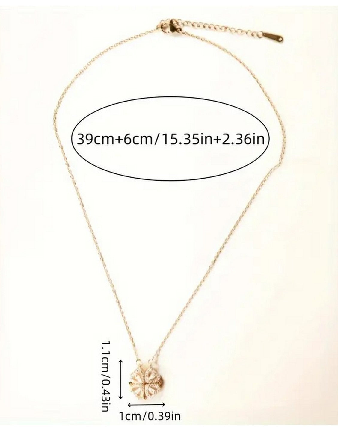 Delightful Double-Wearing Lucky Grass Design Golden Pendant Necklace - Perfect for Daily Wear & Gifting (TK18114)