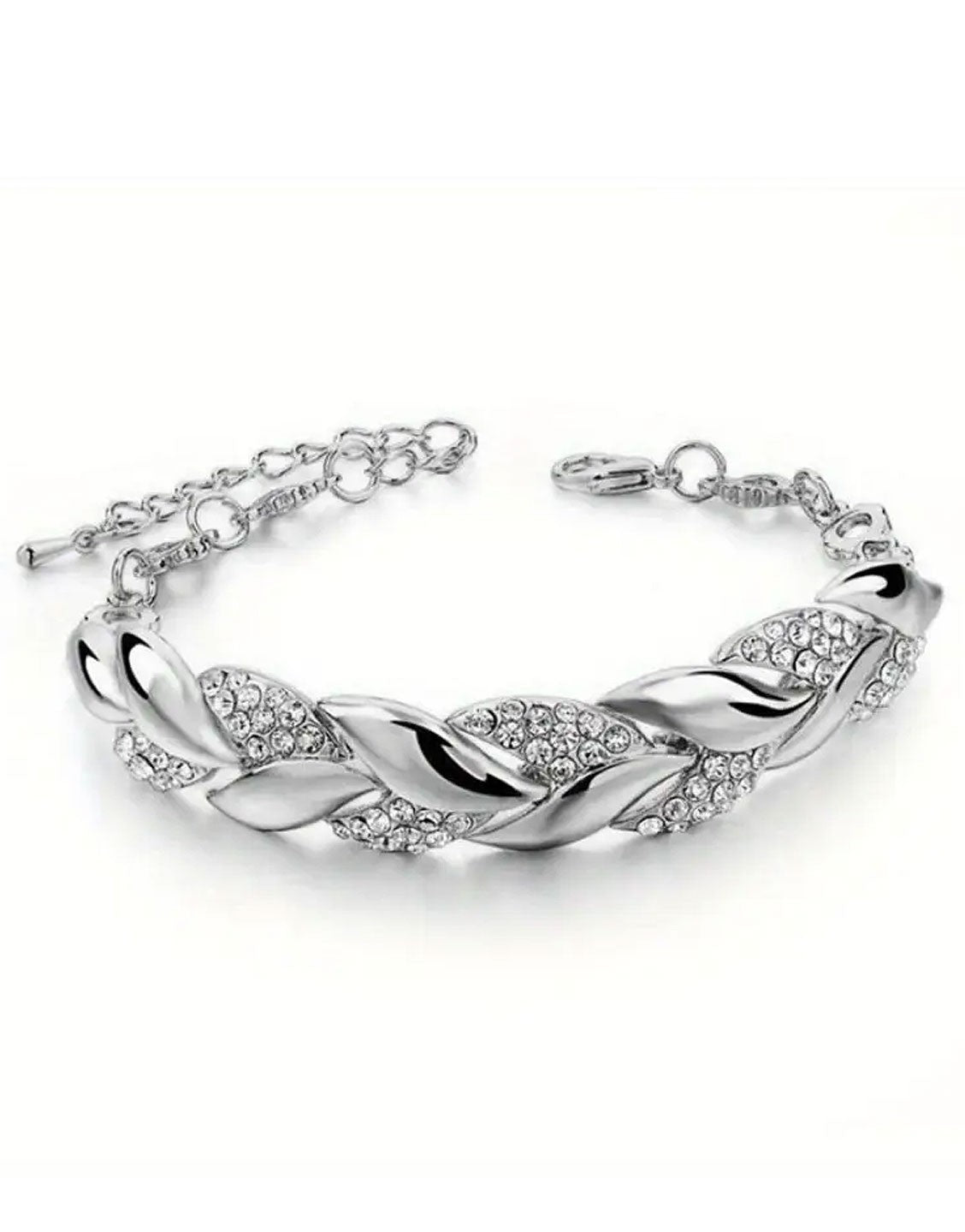 Luxurious Design Silver Trendy Bracelet for Women (TK18130)