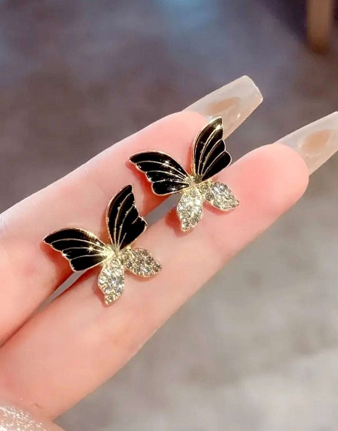 Convertible Two-Wear Design Butterfly Shape Drop & Dangle Earrings for Girls (TK18134)