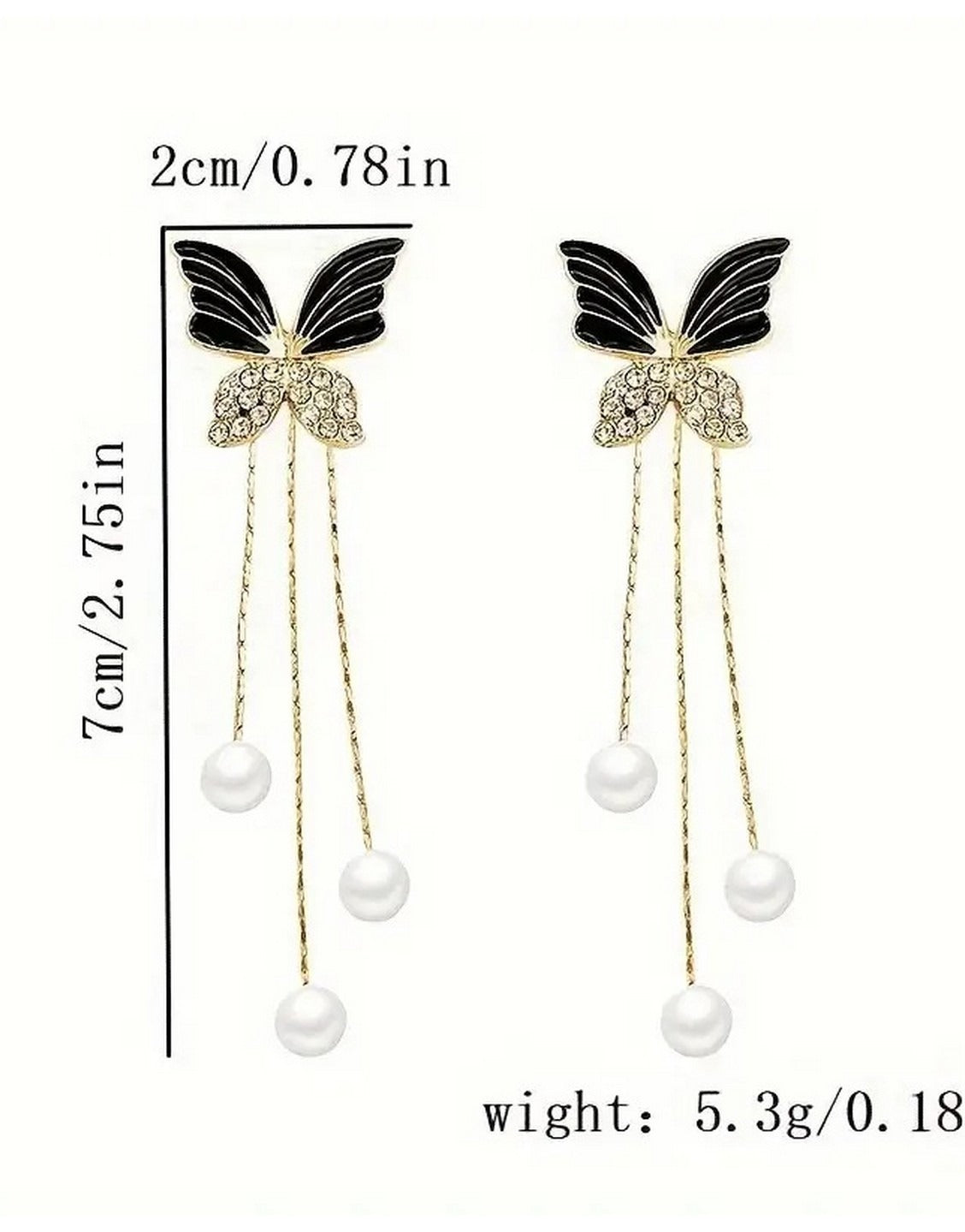 Convertible Two-Wear Design Butterfly Shape Drop & Dangle Earrings for Girls (TK18134)