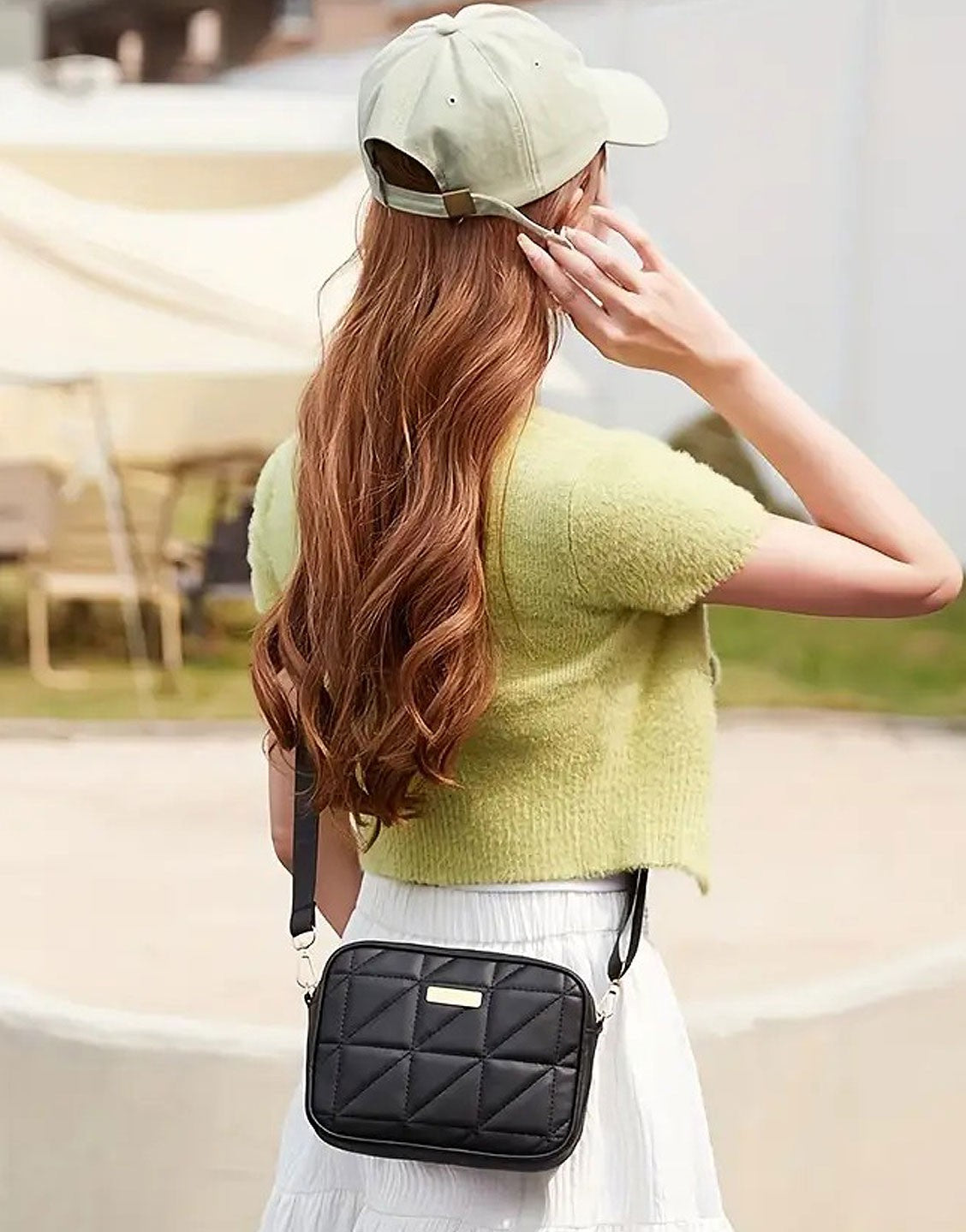 Trendy Black Crossbody Shoulder Bag for Girls (TK18146)