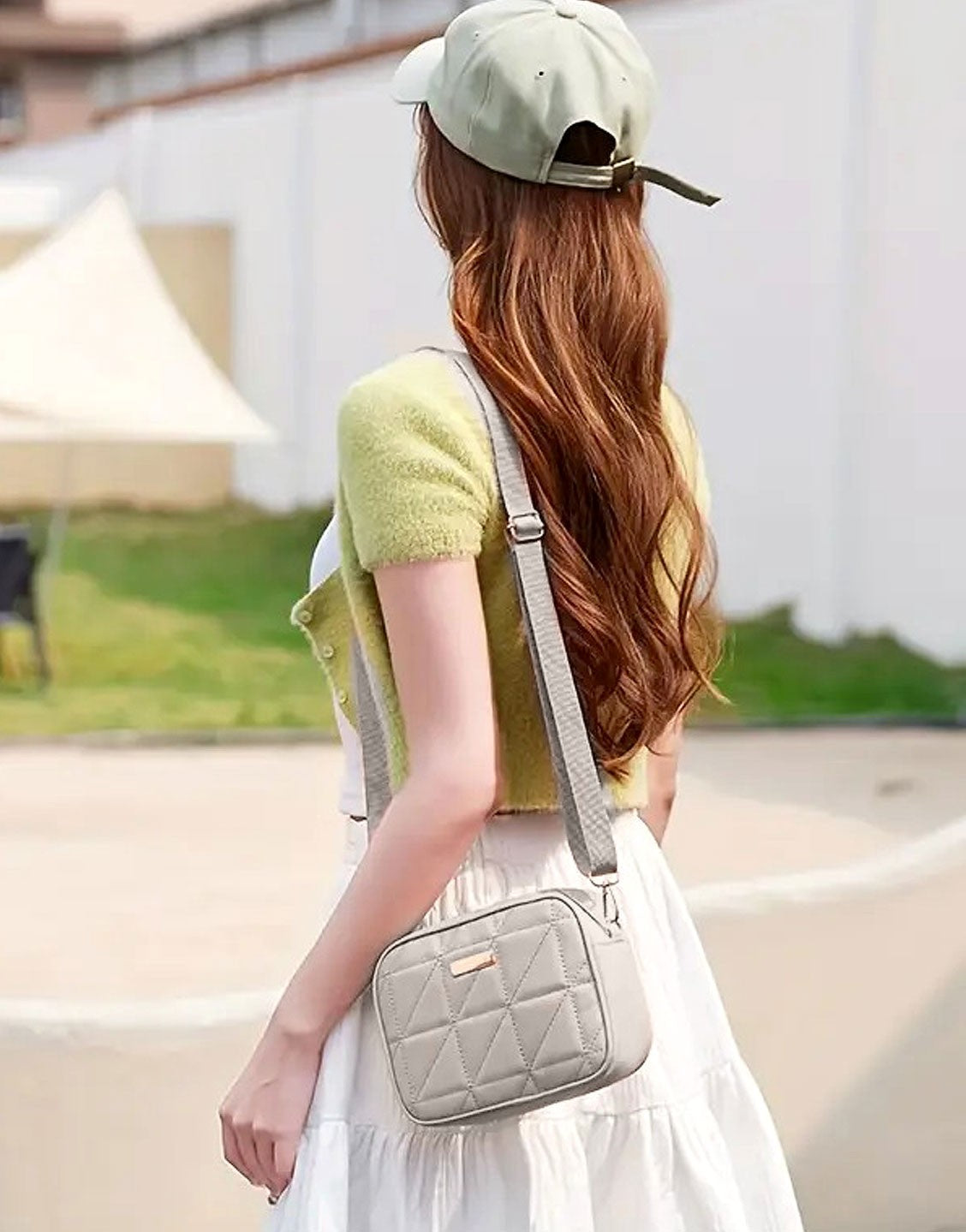 Trendy Grey Crossbody Shoulder Bag for Girls (TK18147)