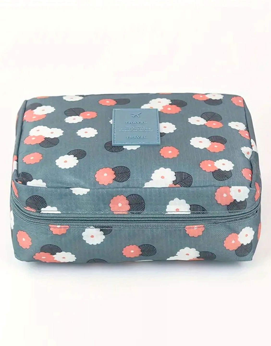 High Quality Flower Print Makeup & Travel Cosmetic Bag (TK18149)
