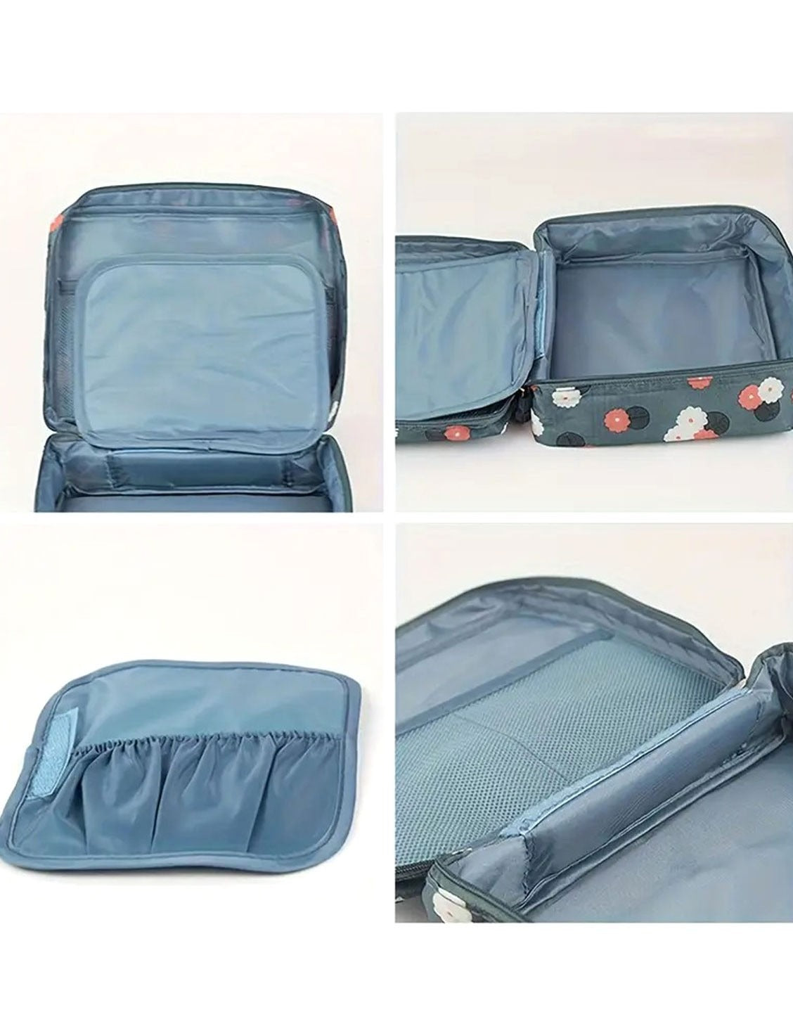 High Quality Flower Print Makeup & Travel Cosmetic Bag (TK18149)