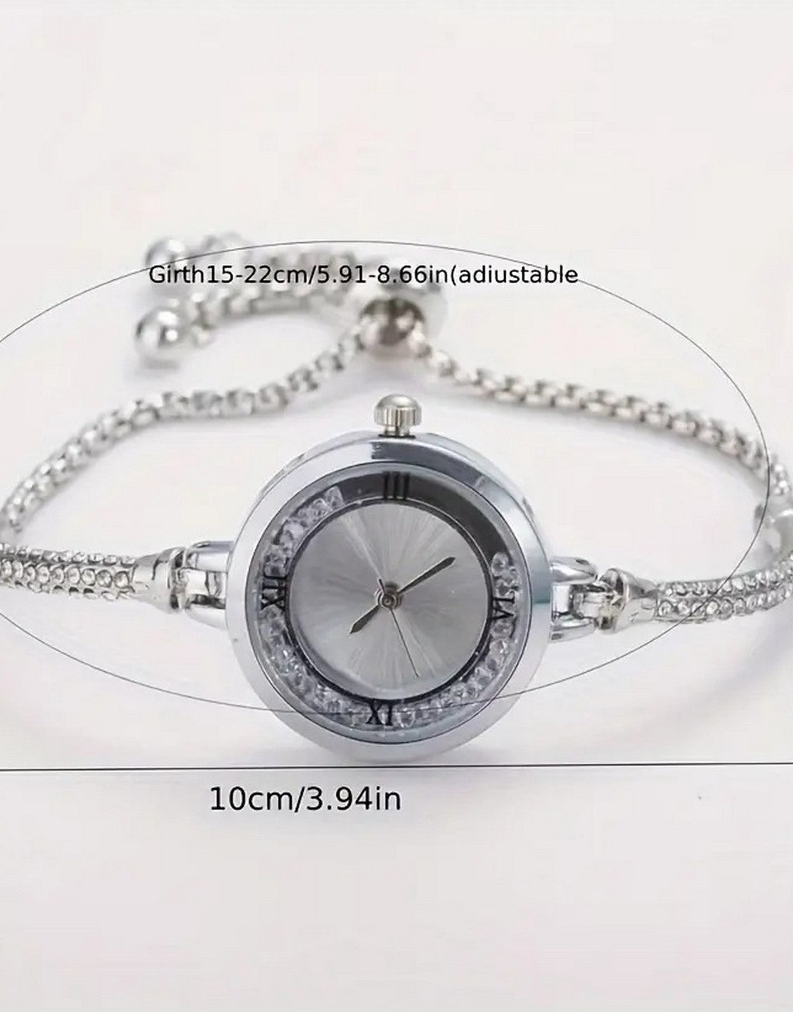 Elegant Silver Ladies Bracelet Watch (TK18160)