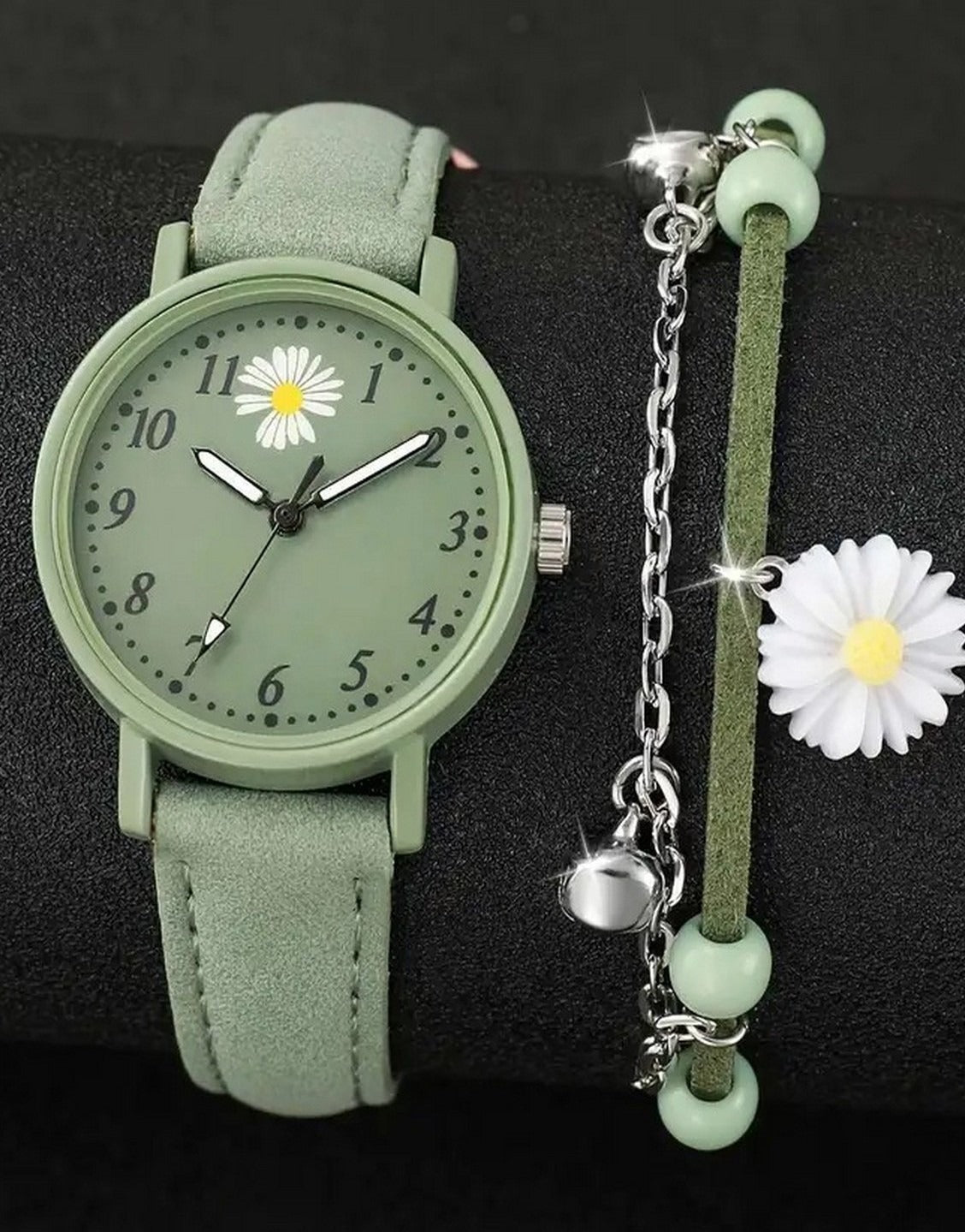 2-Pcs Korean Style Wrist Watch and Bracelet Set (TK18165)