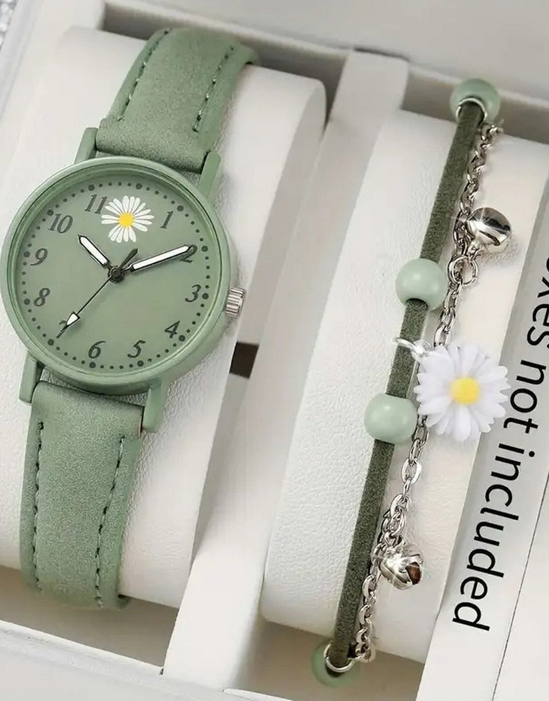 2-Pcs Korean Style Wrist Watch and Bracelet Set (TK18165)