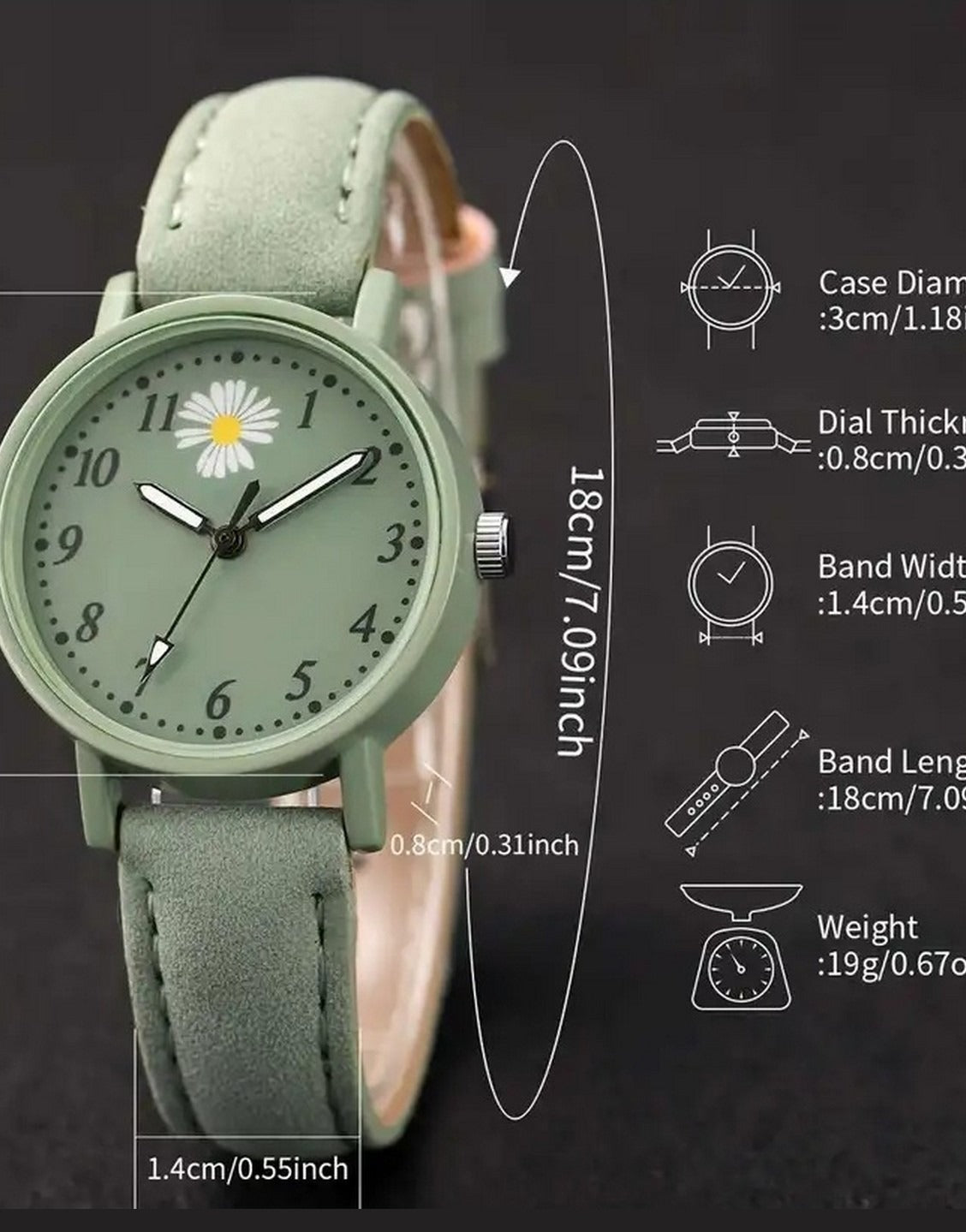 2-Pcs Korean Style Wrist Watch and Bracelet Set (TK18165)