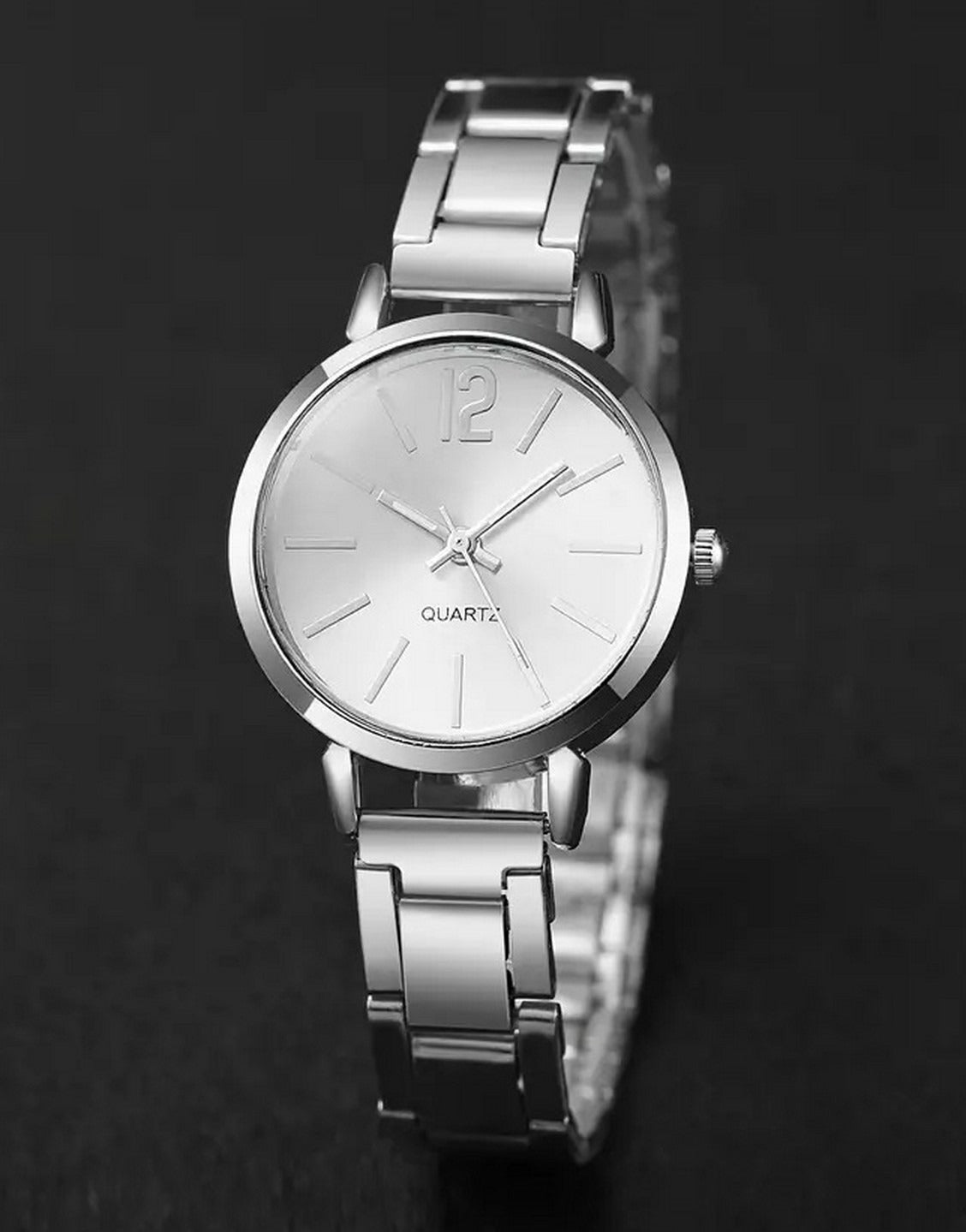 Fashionable Women's Analog Dial Quartz Watch - Silver (TK18188)