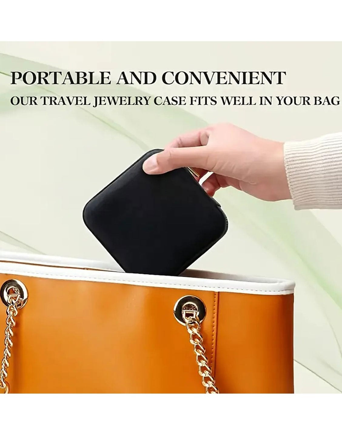 Contemporary Style Faux Leather Jewellery Storage Box for Travel & Daily Use (TK18191)