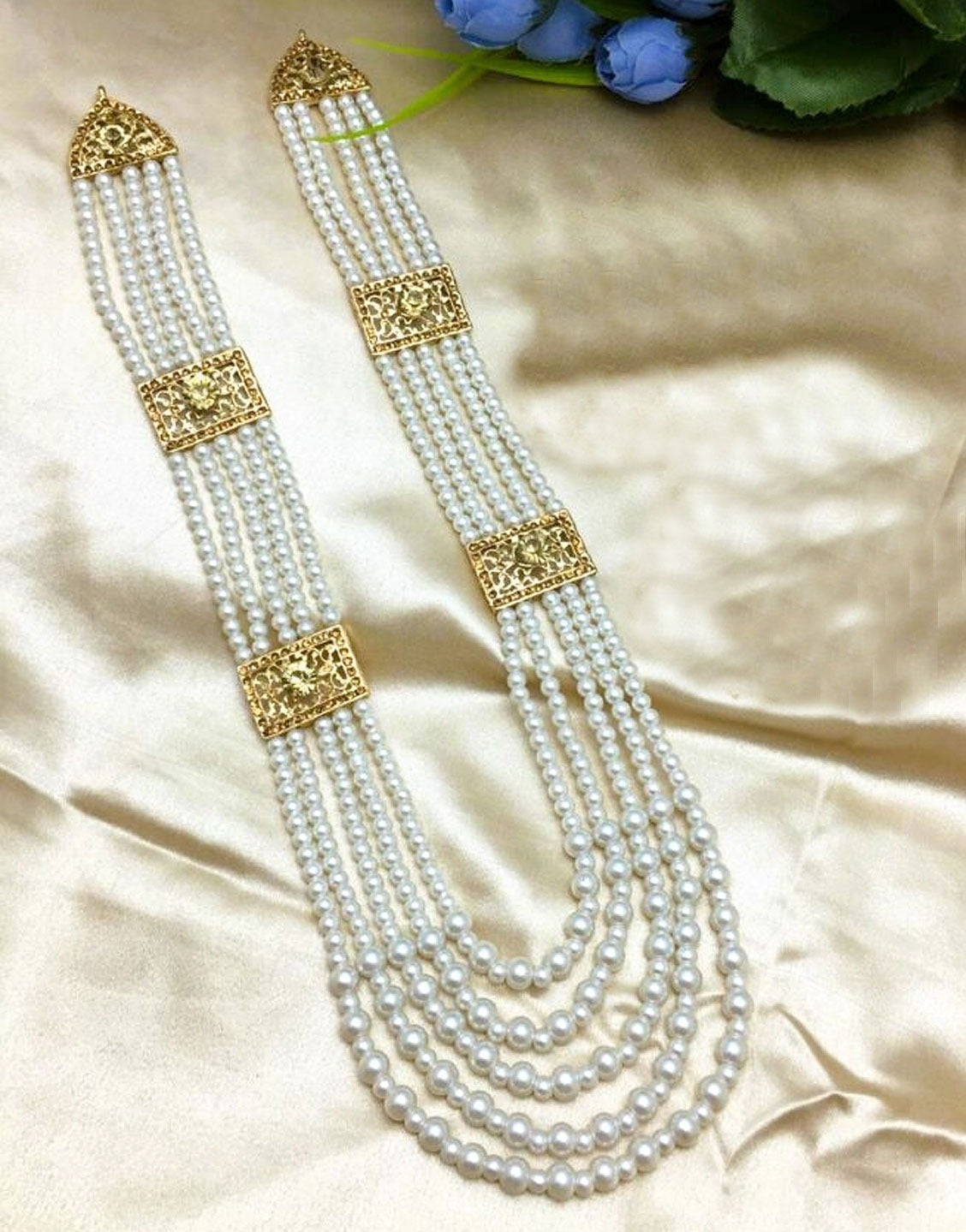 Elegant White Pearl Mala (TK07535)