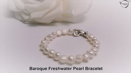 "Baroque Freshwater Pearl Bracelet White"