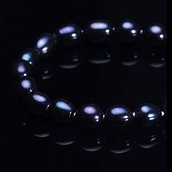 Black Freshwater Pearl Bracelet - trinkets.pk