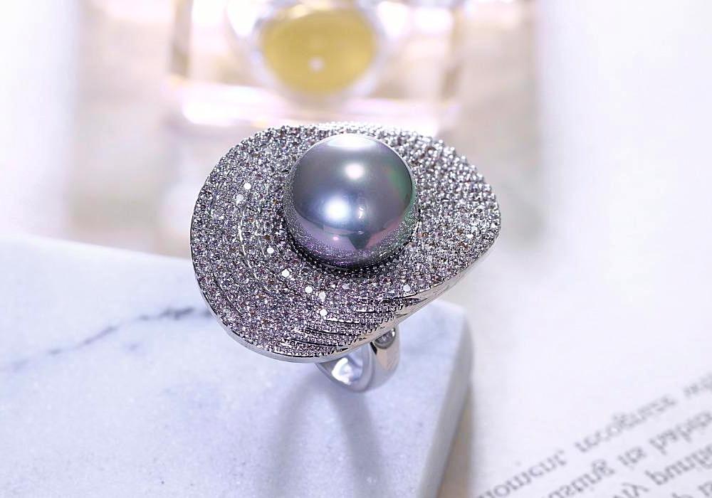 Fashion Simulated Pearl Ring Multi Color - trinkets.pk