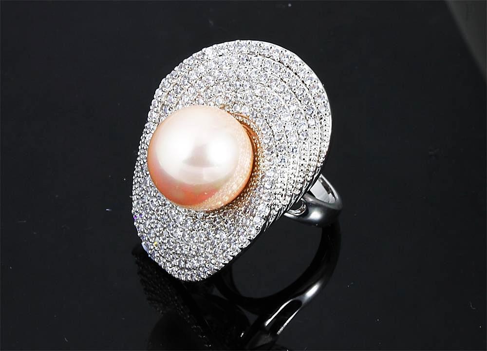 Fashion Simulated Pearl Ring Multi Color - trinkets.pk