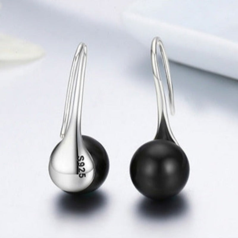 S925 Hook Shaped Pearl Earrings - trinkets.pk
