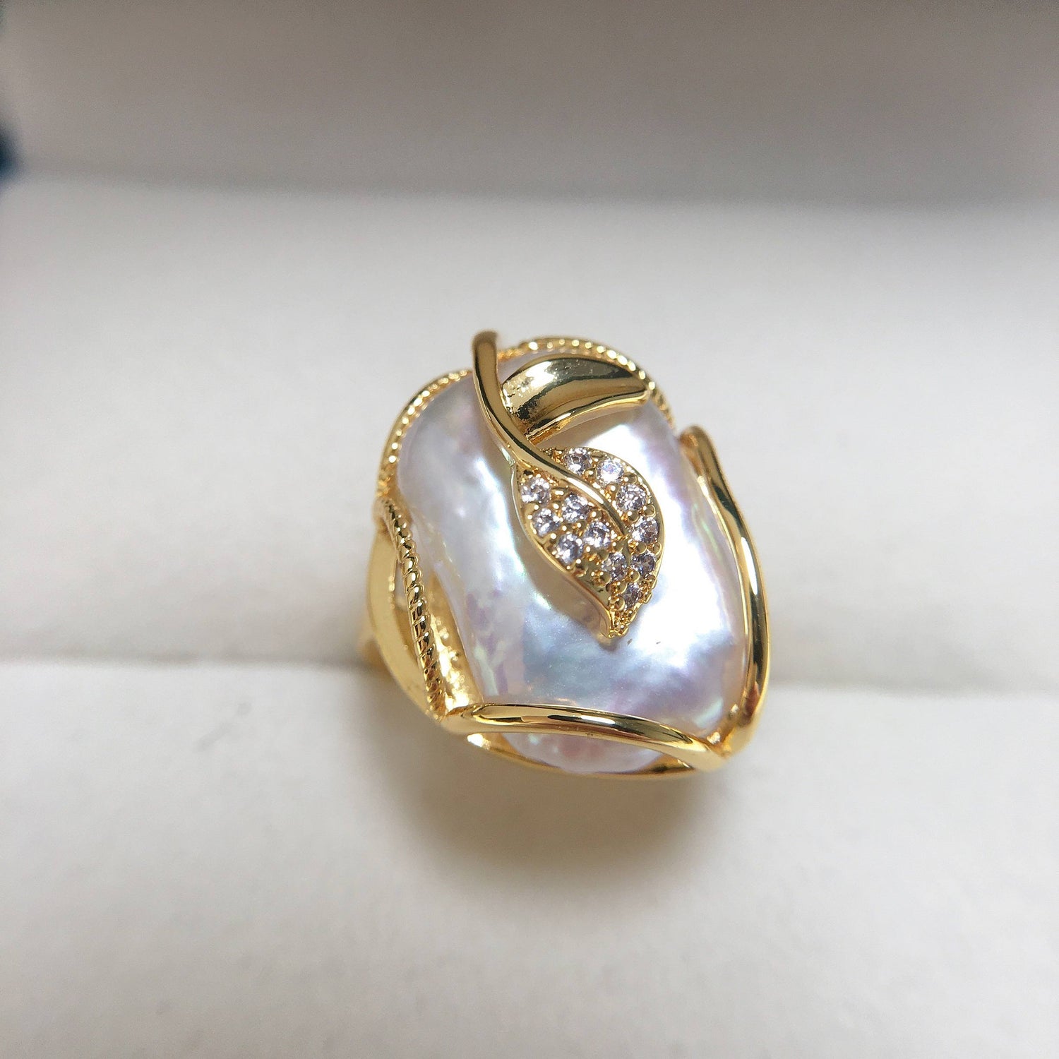 Baroque Freshwater Pearl Ring - trinkets.pk
