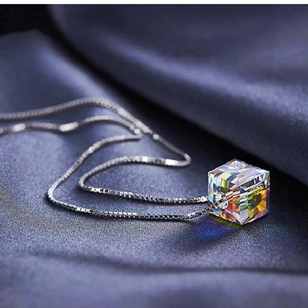 Sterling Silver Crystal Necklace - trinkets.pk