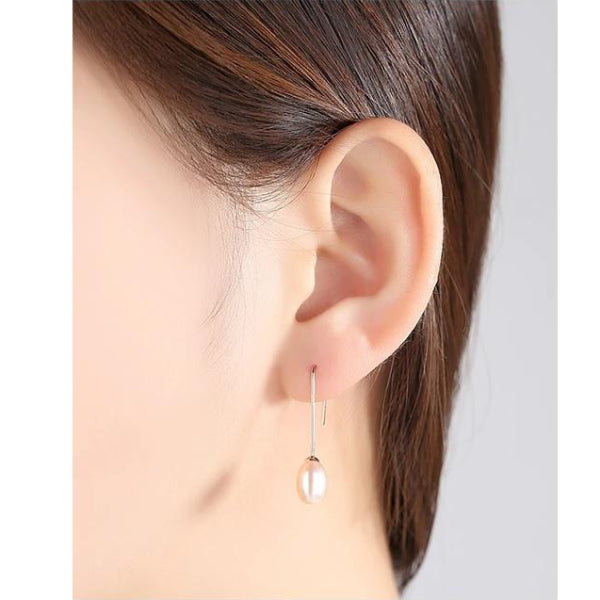 Sterling Silver Freshwater Pearl Earrings - trinkets.pk