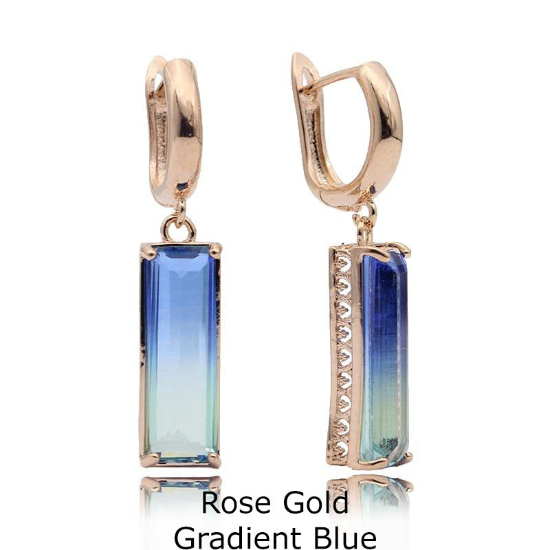 Vintage Glass Dangle Earrings - trinkets.pk