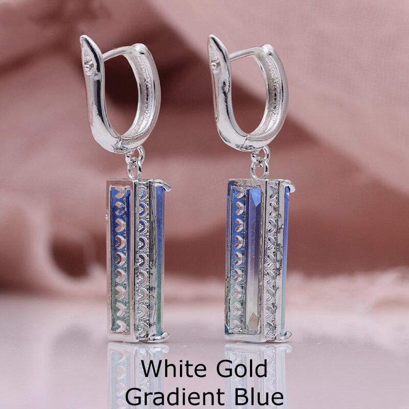 Vintage Glass Dangle Earrings - trinkets.pk