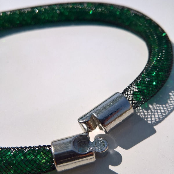 Double Wrap Crystal Mesh Bracelet - trinkets.pk