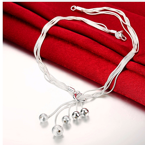 Silver Plated Crystal Beads Jewelry Set - trinkets.pk