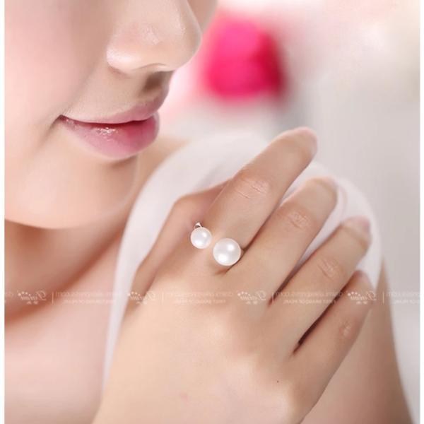 Double Freshwater Pearl Ring - trinkets.pk