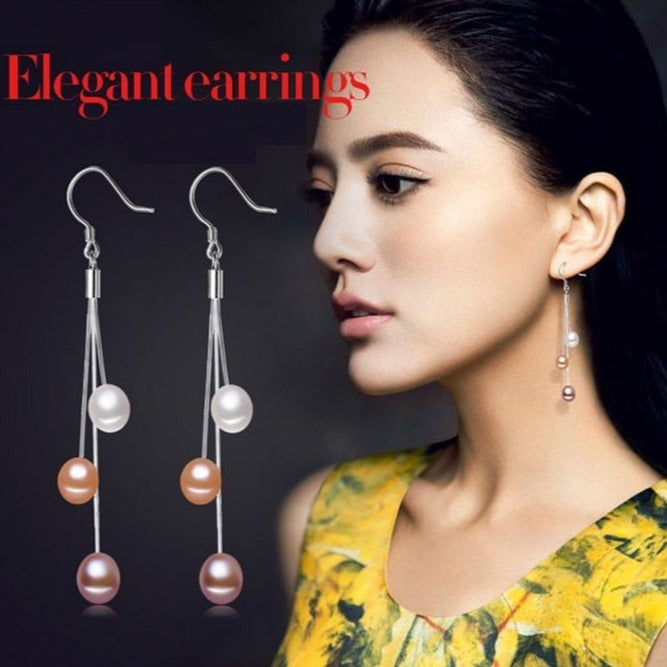 Multi Freshwater Pearl Earrings - trinkets.pk