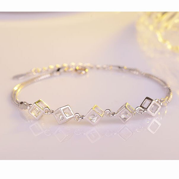 Crystal Cube Bracelet - trinkets.pk