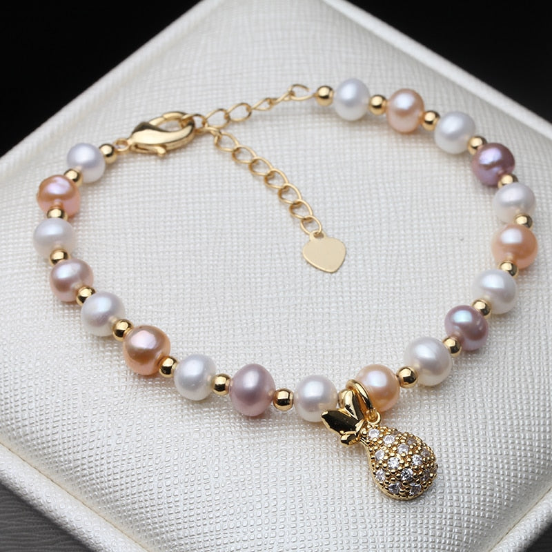 Multicolor Freshwater Pearl Bracelet - trinkets.pk