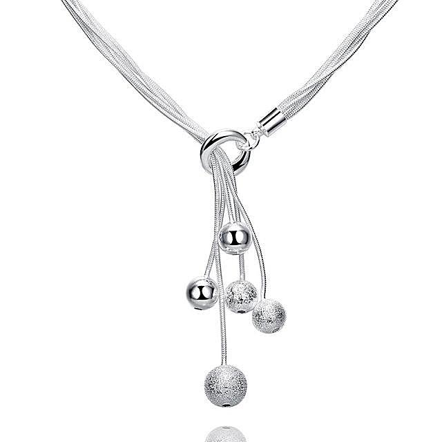Silver Plated Crystal Beads Pendant - trinkets.pk