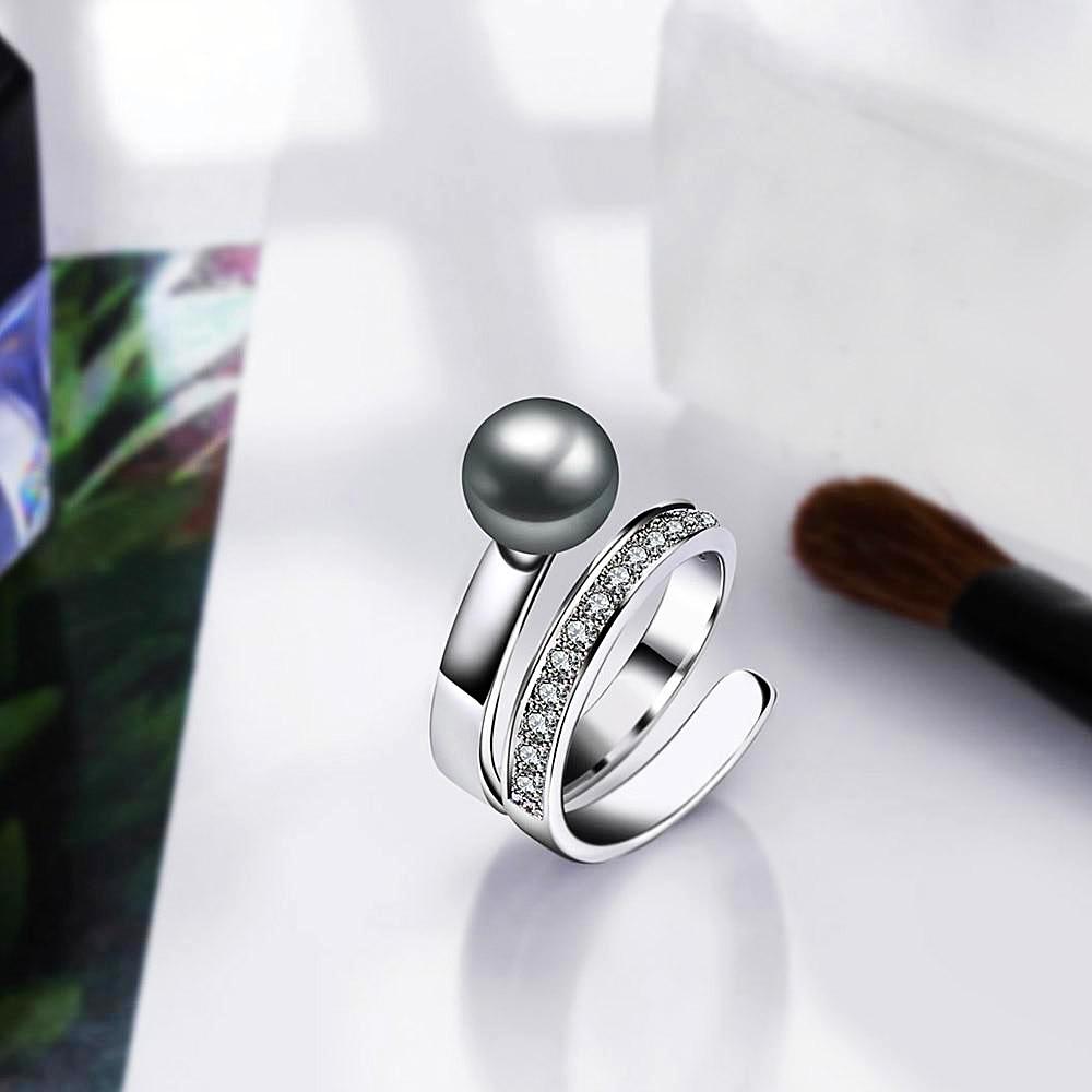 Fancy Grey Pearl Ring - trinkets.pk