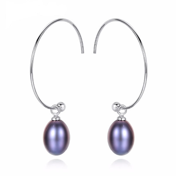 Half Hoop Freshwater Pearl Earrings - trinkets.pk