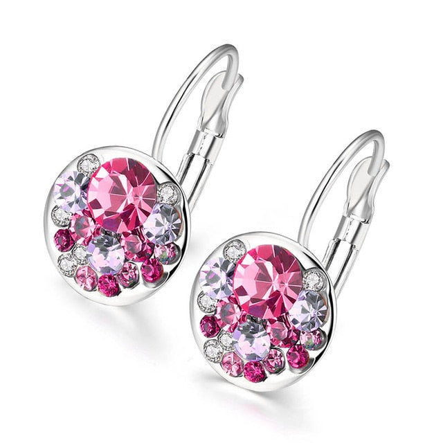 Sparkling Crystal Stud Earrings - trinkets.pk