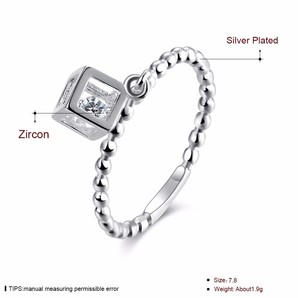Crystal Cube Ring - trinkets.pk
