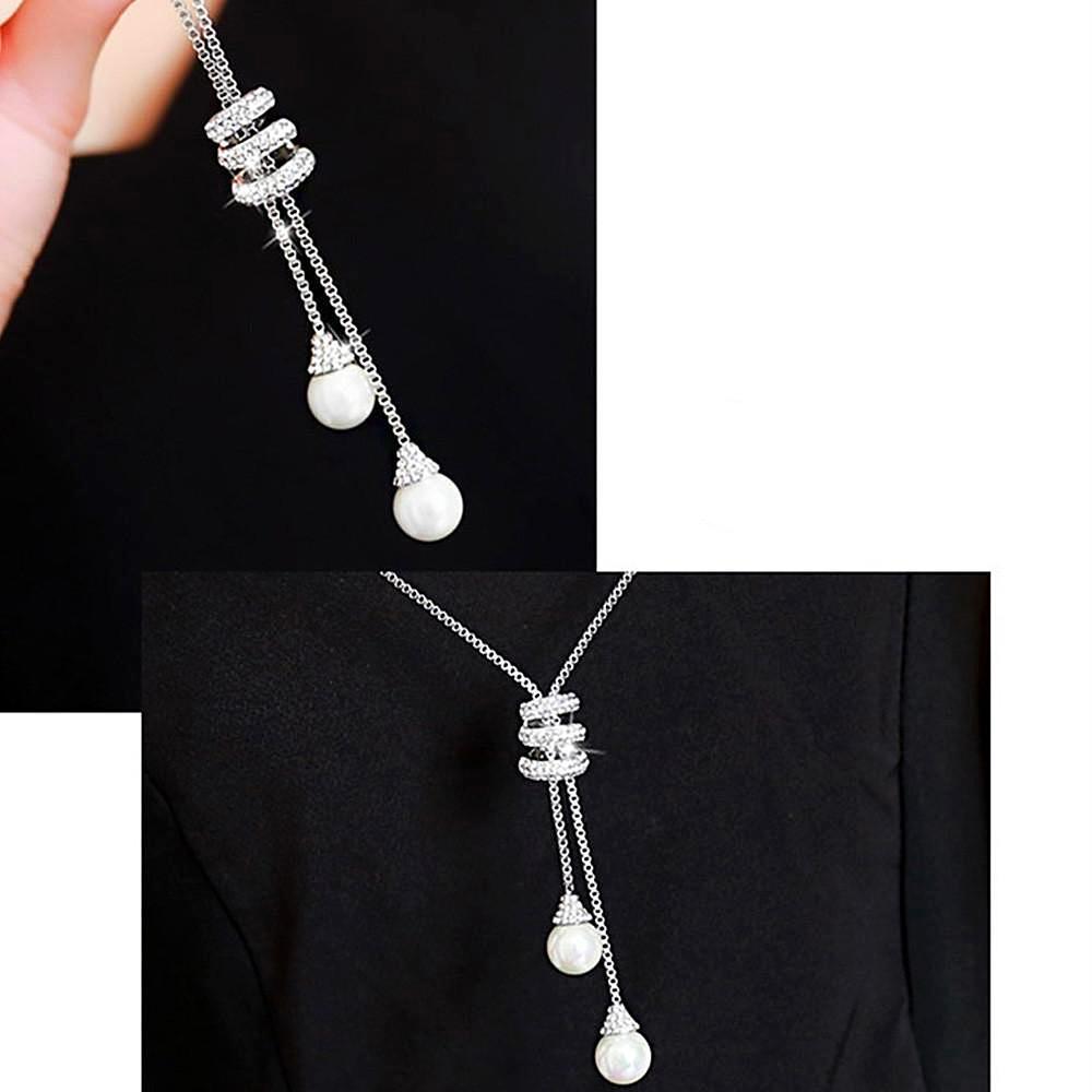 Boho Charm Pearl Necklace - trinkets.pk