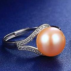 Elegant Pink-Luxury Freshwater Pearl Ring - trinkets.pk